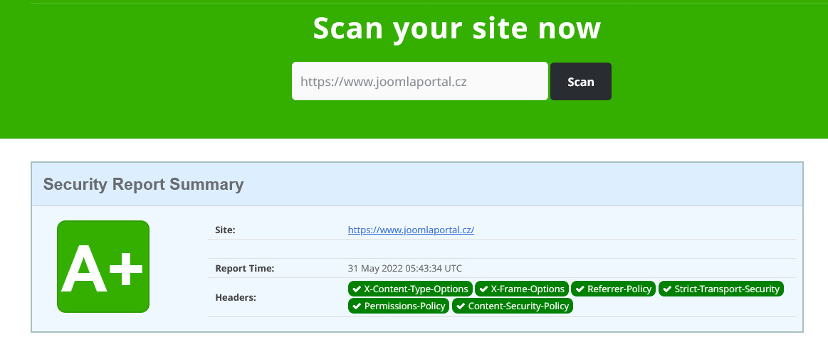 Joomla 4 a bezpečnější web se správou HTTP Header a Content Security Policy