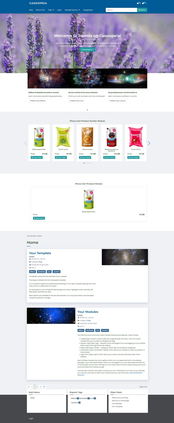 Joomla Template Cassiopeia demo