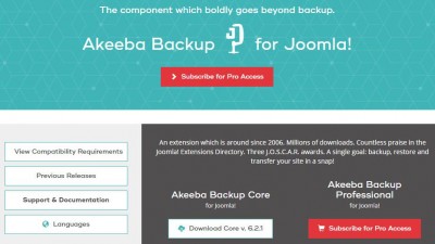 Jak zálohovat weby v Joomla! pomocí komponenty Akeeba Backup